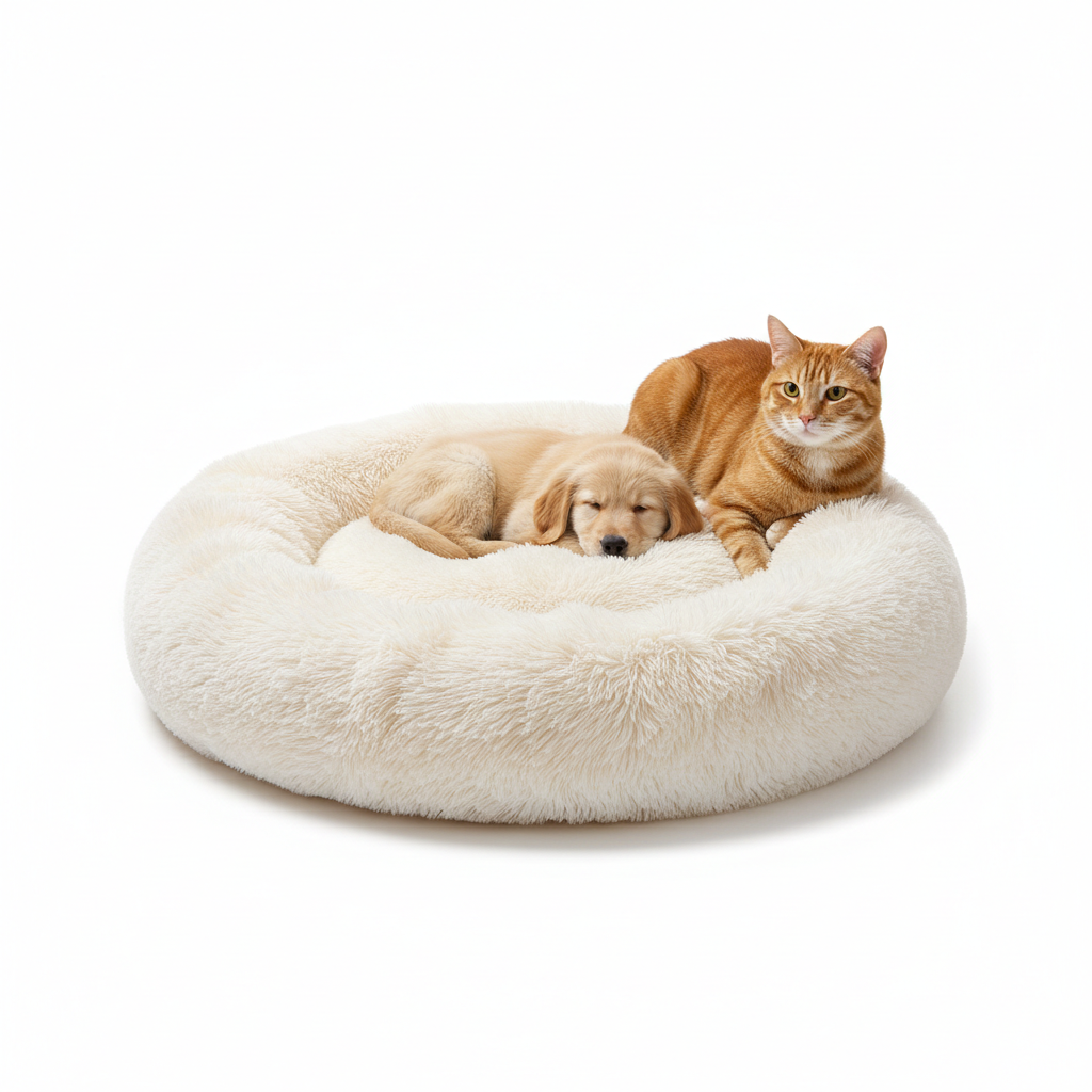 Fluffy Donut Dog Bed