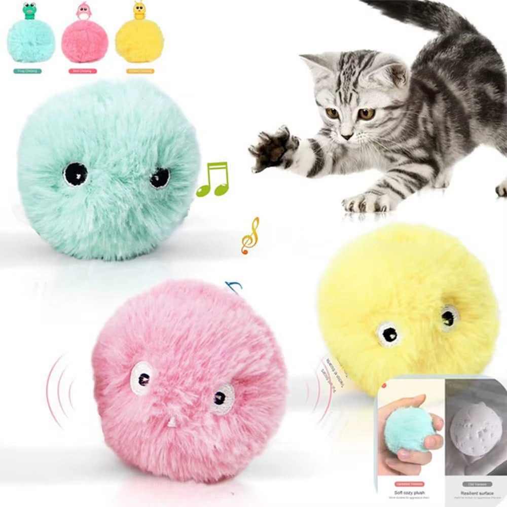 Interactive Plush Catnip Ball - The Ultimate Training Toy for Your Feline Friend!