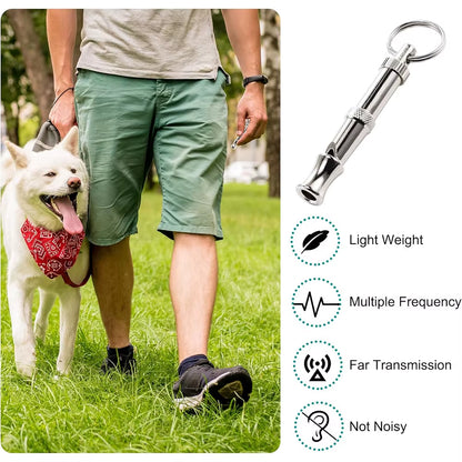 Ultimate Dog Whistle for Pet Training - Adjustable Ultrasonic Stainless Steel Tool for Dogs and Cats