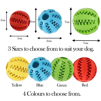 Ultimate Rubber Dog Ball - Fun Tooth Cleaning Toy for Puppies and Large Dogs, Snack-Dispensing and Durable!