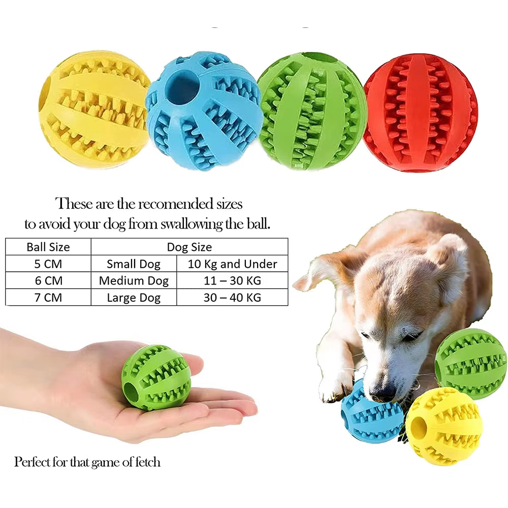 Ultimate Rubber Dog Ball - Fun Tooth Cleaning Toy for Puppies and Large Dogs, Snack-Dispensing and Durable!