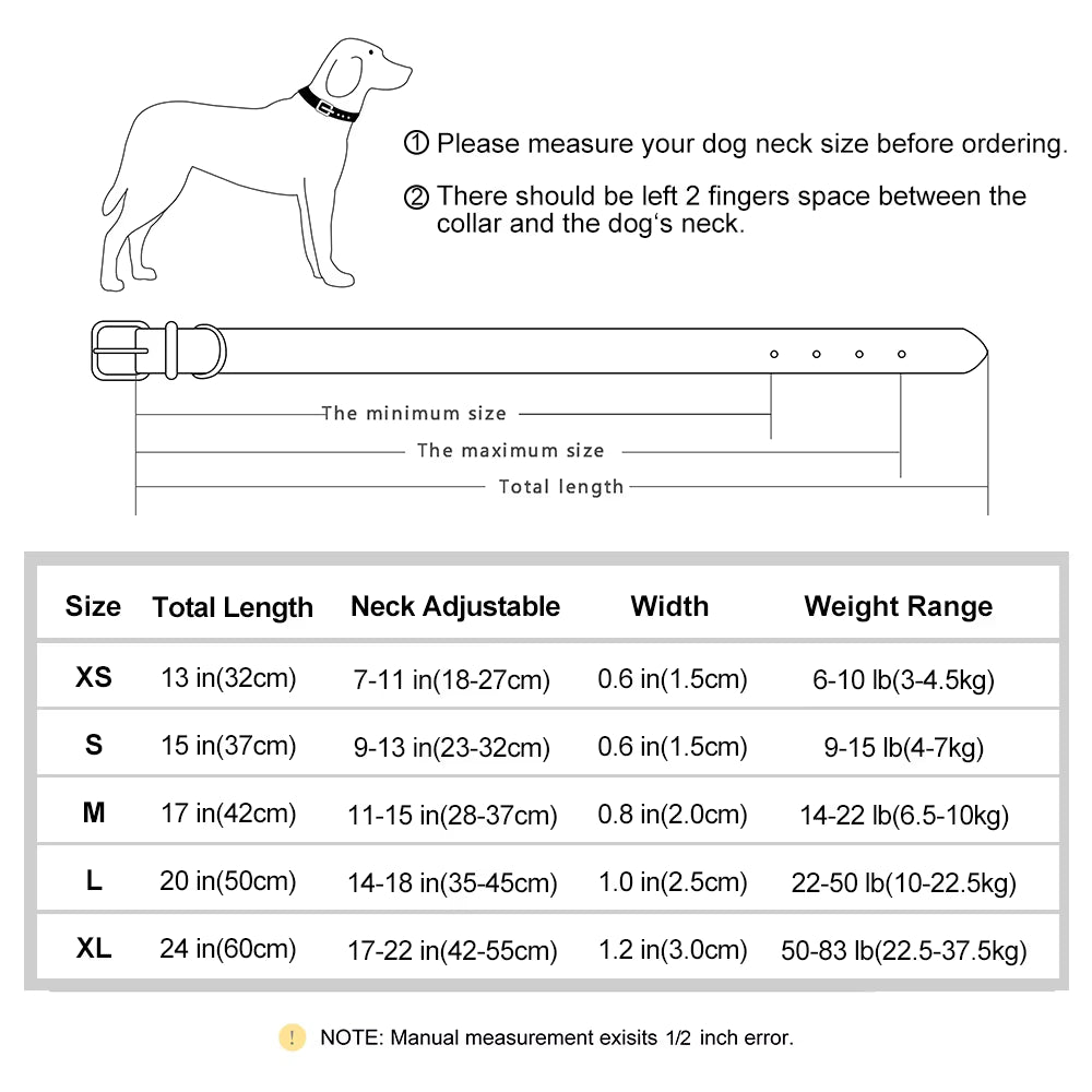 Personalized PU Leather Dog Collar with Free Engraving - Soft, Adjustable, and Perfect for All Breeds