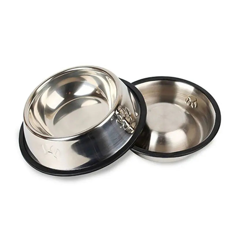 Paw Stainless Steel Anti-Skid Dog Bowl - Perfect Pet Feeder in 6 Sizes for All Breeds