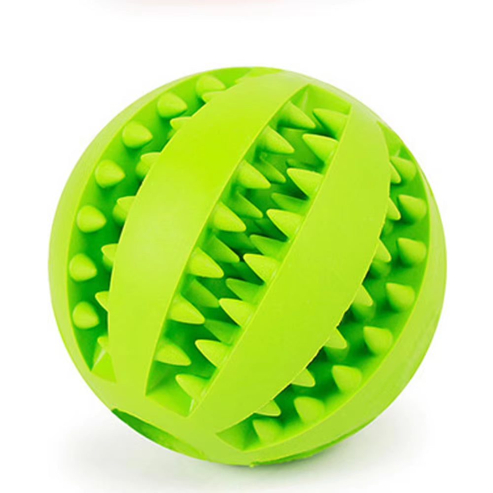 Ultimate Rubber Dog Ball - Fun Tooth Cleaning Toy for Puppies and Large Dogs, Snack-Dispensing and Durable!