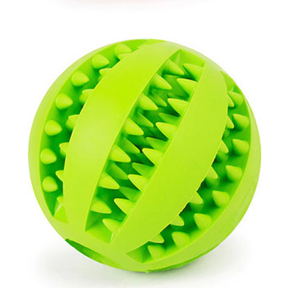 Ultimate Rubber Dog Ball - Fun Tooth Cleaning Toy for Puppies and Large Dogs, Snack-Dispensing and Durable!