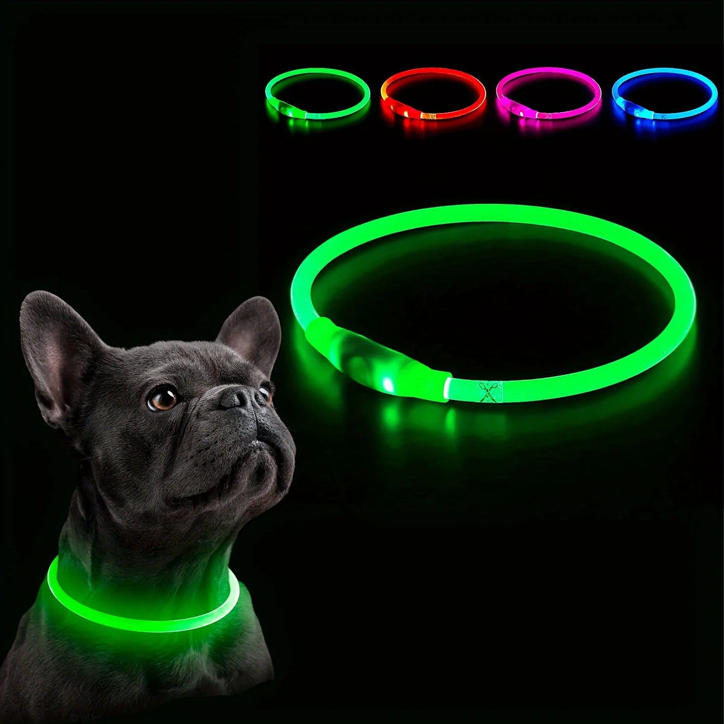 Illuminate Your Dog's Safety with Our USB Rechargeable LED Light Collar - Perfect for All Seasons!