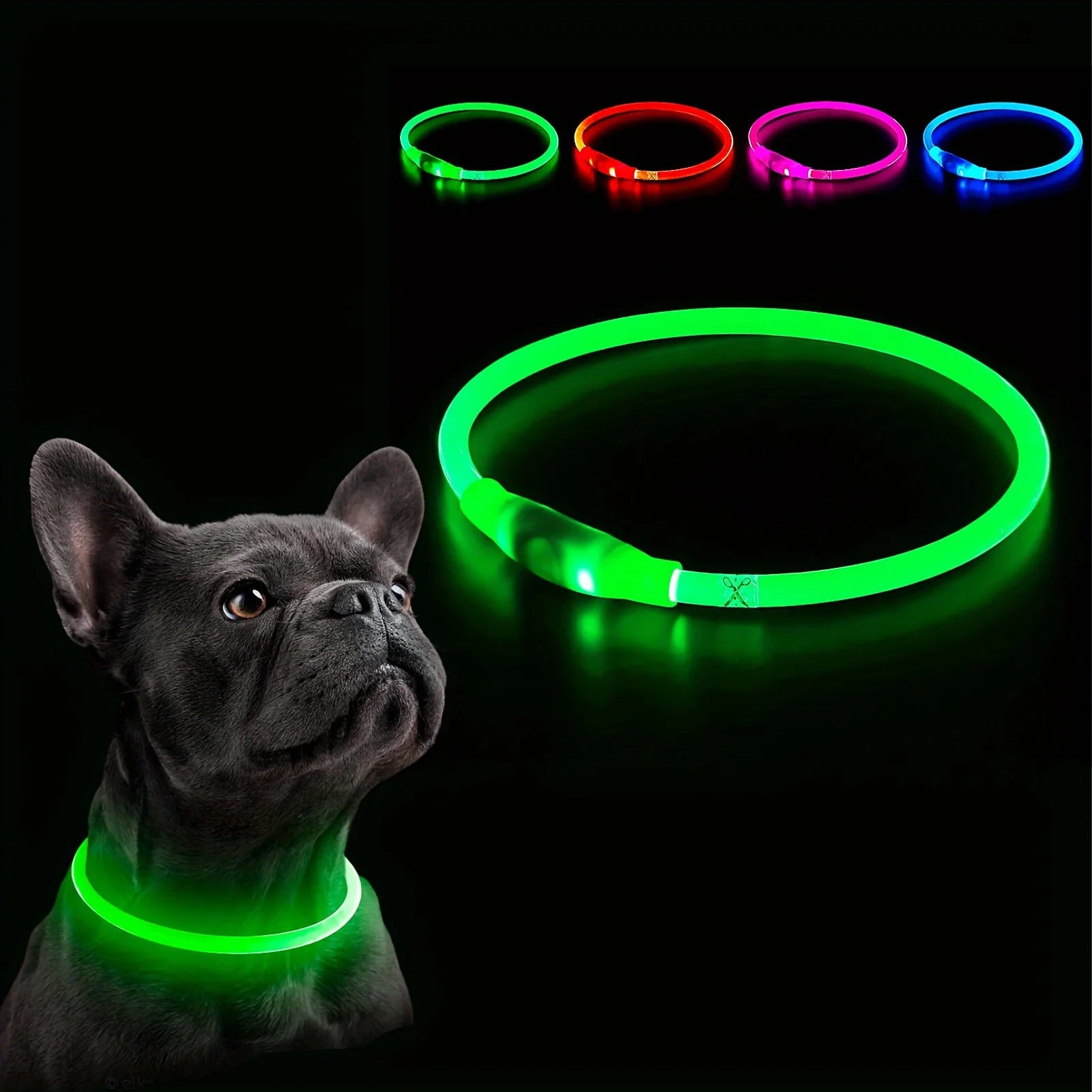 Illuminate Your Dog's Safety with Our USB Rechargeable LED Light Collar - Perfect for All Seasons!