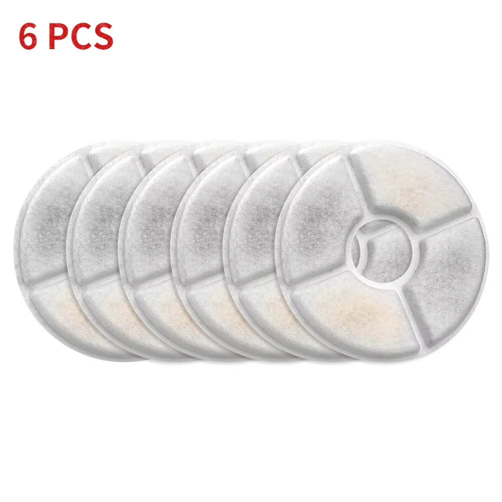 Premium Activated Carbon Replacement Filters for Pet Water Fountains - 12 Pack for Dogs and Cats