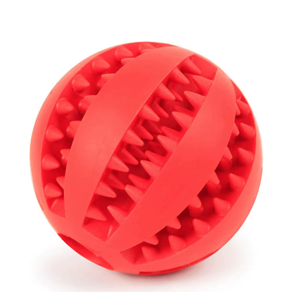 Ultimate Rubber Dog Ball - Fun Tooth Cleaning Toy for Puppies and Large Dogs, Snack-Dispensing and Durable!