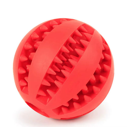 Ultimate Rubber Dog Ball - Fun Tooth Cleaning Toy for Puppies and Large Dogs, Snack-Dispensing and Durable!