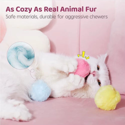 Interactive Plush Catnip Ball - The Ultimate Training Toy for Your Feline Friend!