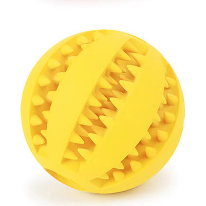 Ultimate Rubber Dog Ball - Fun Tooth Cleaning Toy for Puppies and Large Dogs, Snack-Dispensing and Durable!