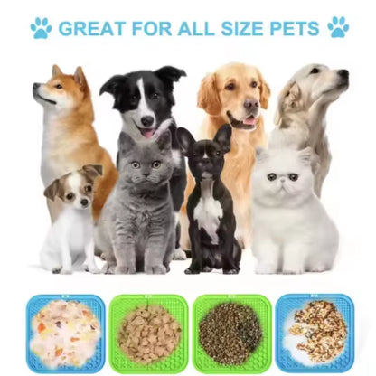 Transform Bath Time into Fun with the Pet Lick Silicone Slow Feeder Mat – Perfect for Dogs!