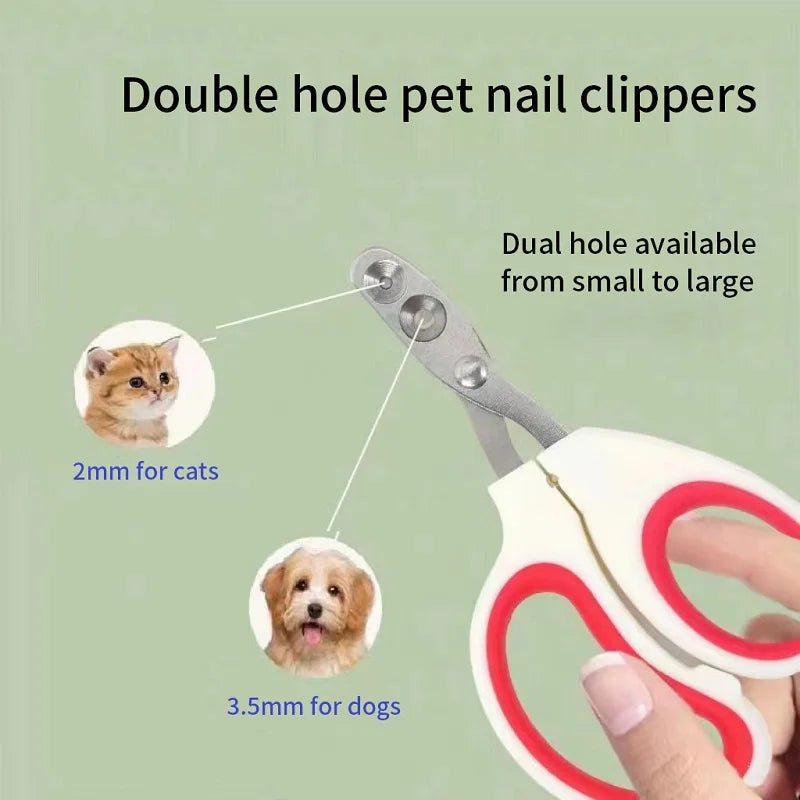 Professional Stainless Steel Cat Nail Clippers - Perfect for Small Cats and Dogs, Easy Pet Grooming Trimmer