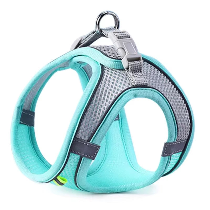 Cat Dog Harness Vest Chest Rope Set Reflective Breathable Adjustable Pet Harness for Small Medium Dogs Outdoor Walking