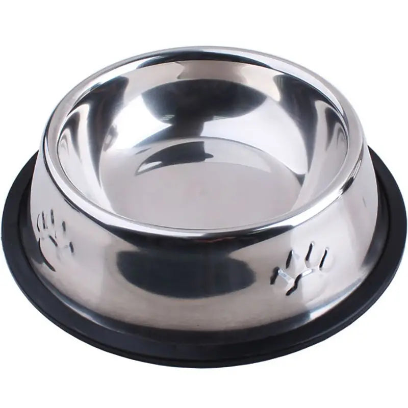Paw Stainless Steel Anti-Skid Dog Bowl - Perfect Pet Feeder in 6 Sizes for All Breeds
