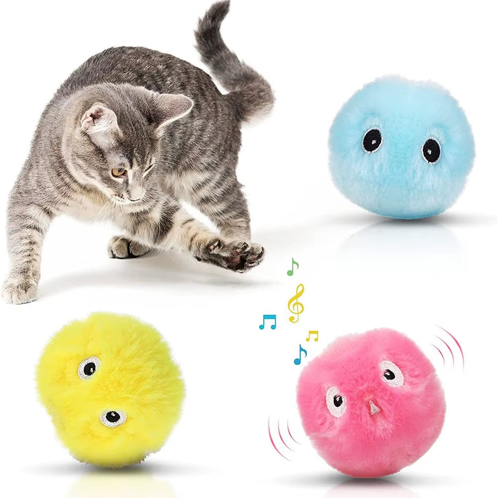 Interactive Plush Catnip Ball - The Ultimate Training Toy for Your Feline Friend!